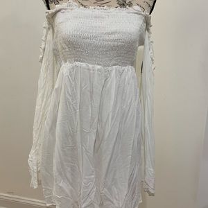 White short off the shoulder dress